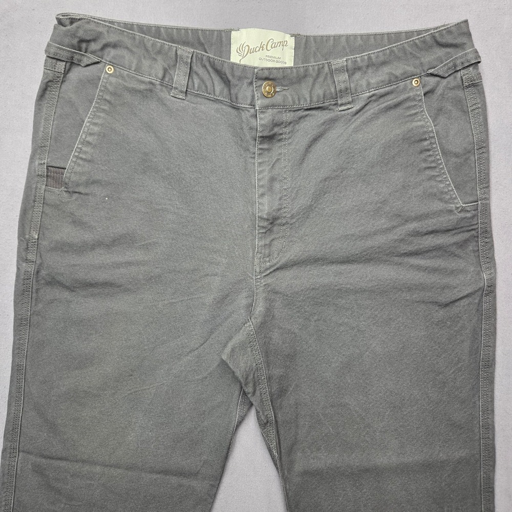 Duck Camp Mens 38R Brush Pants Charcoal Gray Cordura Canvas Hunting Work WP1000